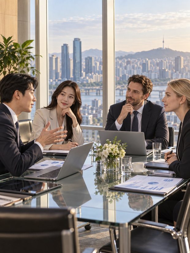 해외 미팅 여행 이미지